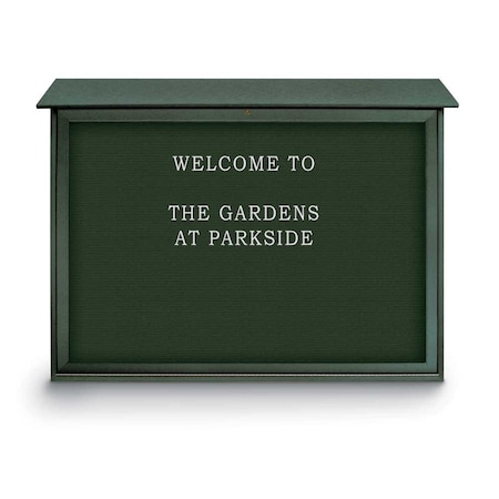 United Visual Products Indoor Enclosed Combo Board, 42"x32", Satin Frame/White Porc & Black UVCB4232-WHTPORC-BLACK